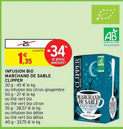 infusion bio marchand de sable clipper