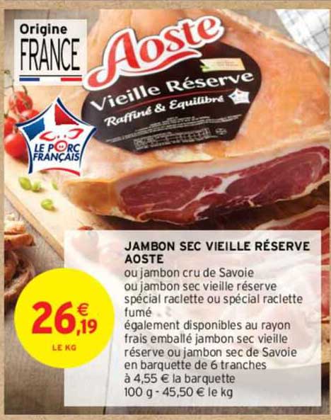 Jambon Sec Vieille Réserve Aoste