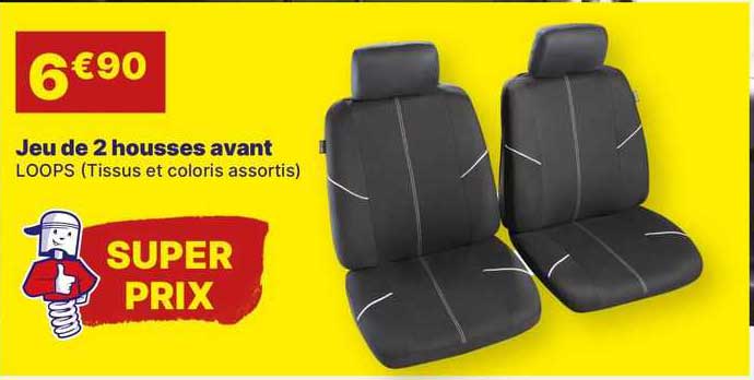 jeu de 2 housses avant