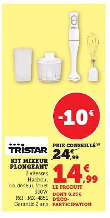 Kit Mixeur Plongeant Tristar