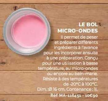 le bol micro-ondes