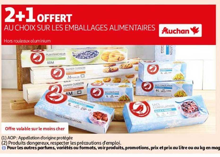 les emballages alimentaires auchan