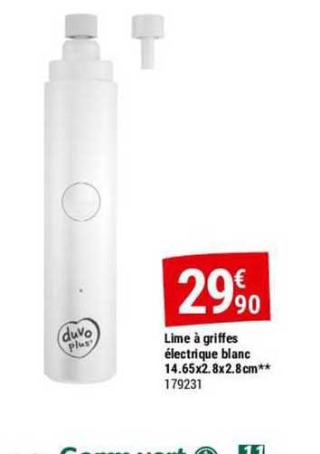lime à griffes électrique blanc 14.65 x 2.8 x 2.8 cm