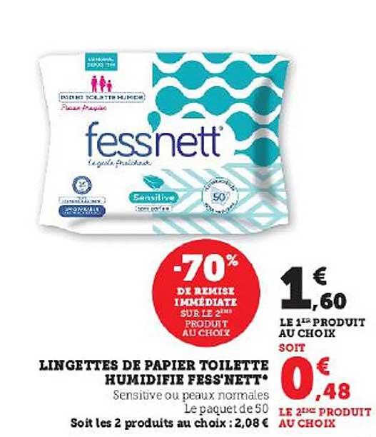 Lingettes De Papier Toilette Humidifié Fess'nett