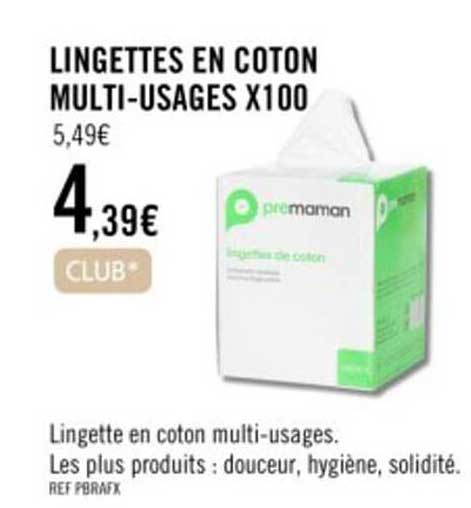 lingettes en coton multi-usages x100