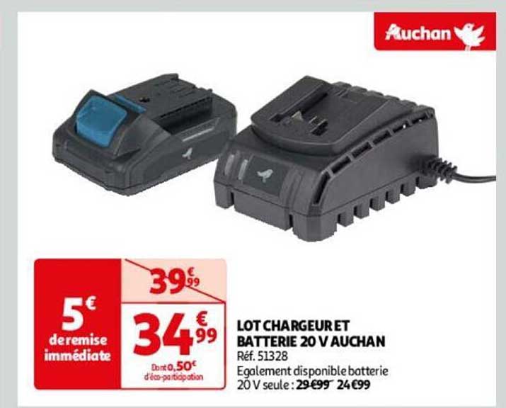 Lot Chargeur Et Batterie 20 V Auchan