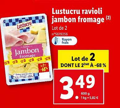 lustucru ravioli jambo fromage
