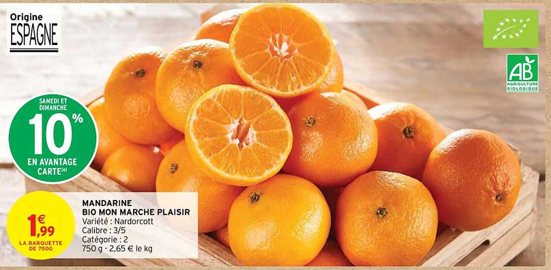 mandarine bio mon marche plaisir