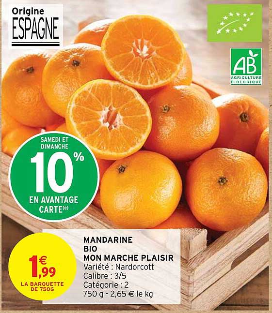 mandarine bio mon marche plaisir