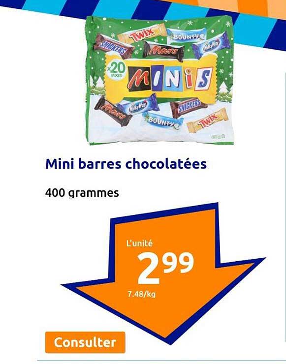 Mini Barres Chocolatées