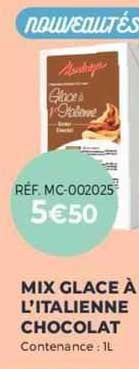 mix glace à l'italienne chocolat