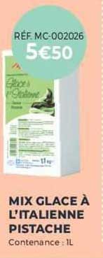 mix glace à l'italienne pistache