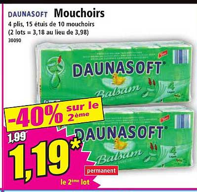 Mouchoirs Daunasoft