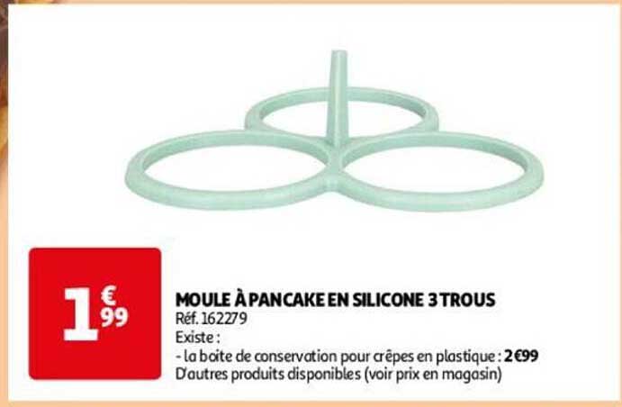 moule à pancake en silicone 3 trous