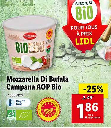Mozzarella Di Bufala Campana Aop Bio