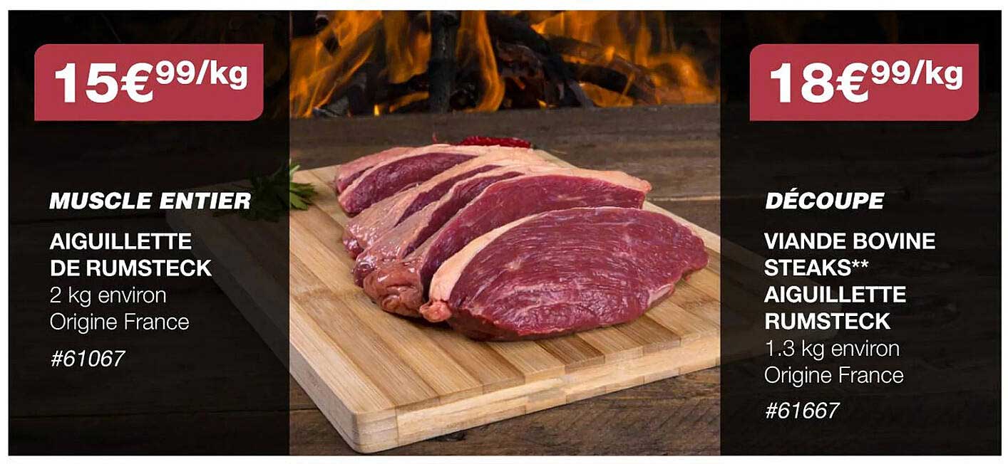 muscle entier aiguillette de rumsteck, découpe viande bovine steaks** aiguillette rumsteck