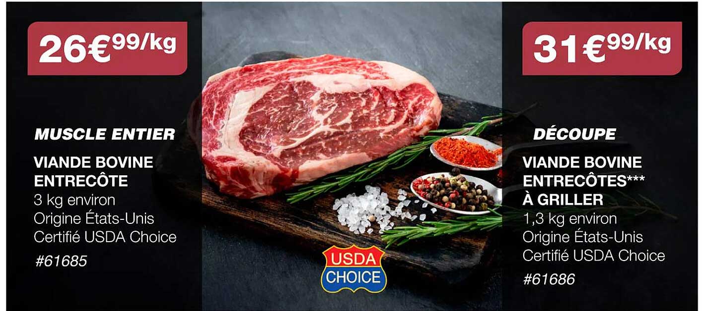 muscle entier viande bovine entrecôte, découpe viande bovine entrecôtes** à griller