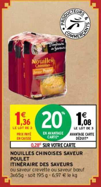 nouilles chinoises saveur poulet itinéraire des saveurs