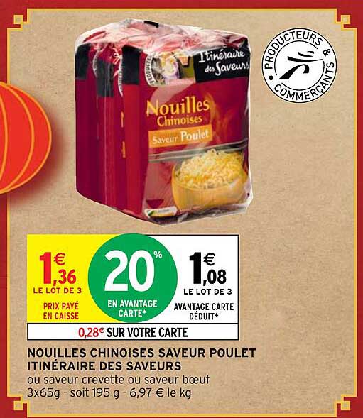 nouilles chinoises saveur poulet itinéraire des saveurs