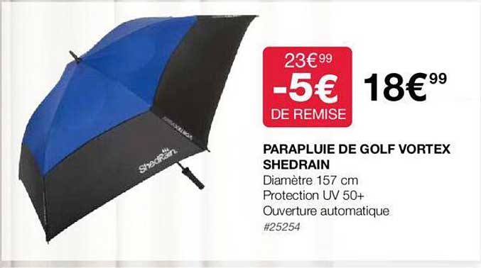 parapluie de golf vortex shedrain