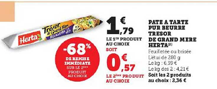 pâte à tarte pur beurre trésor de grand mère herta