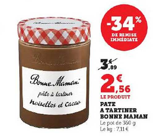 pâte à tartiner bonne maman