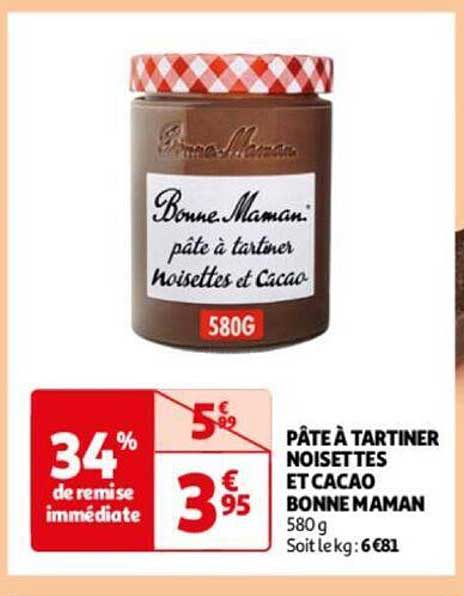 pâte à tartiner noisettes et cacao bonne maman