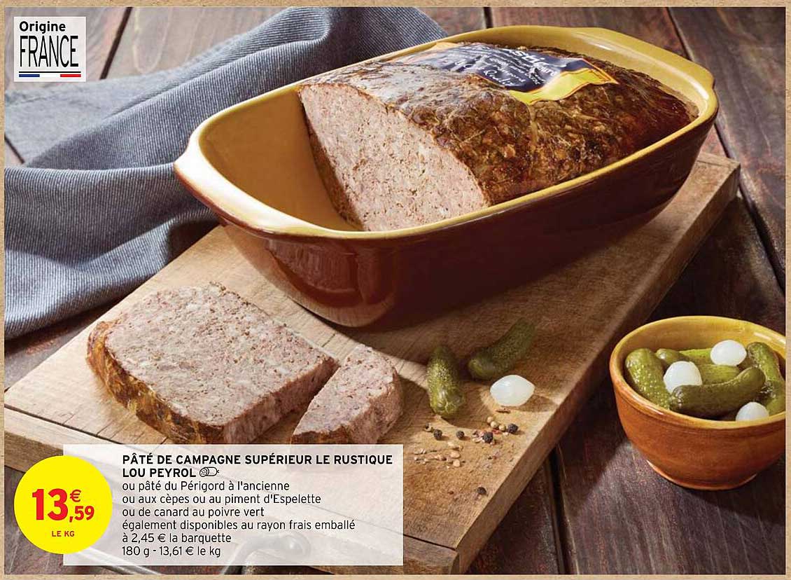 pâté de campagne supérieur le rustique lou peyrol