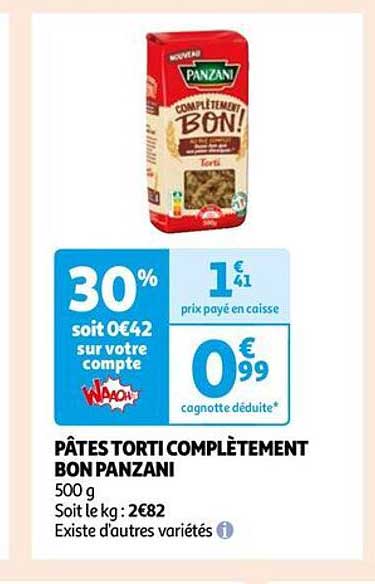 pâtes torti complètement bon panzani