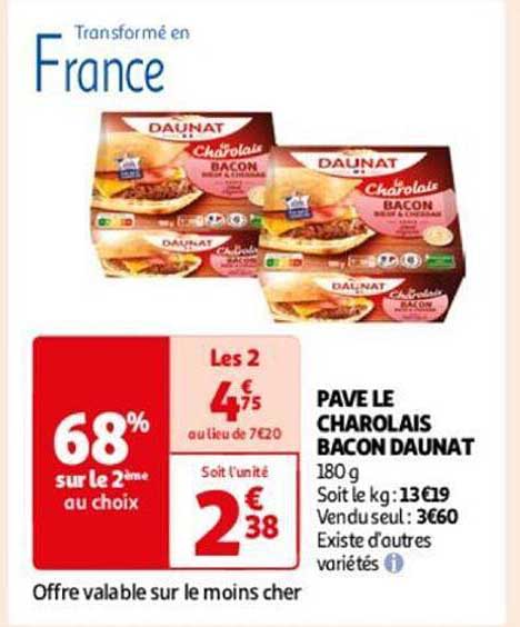 Pavé Le Charolais Bacon Daunat