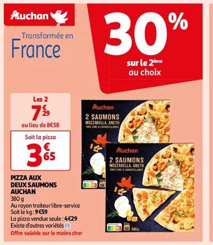 pizza aux deux saumons auchan