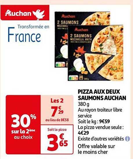 pizza aux deux saumons auchan