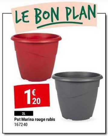 pot marina rouge rubis