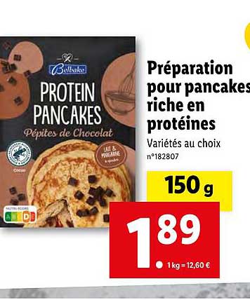préparation pour pancakes riche en protéines