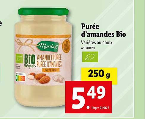 puree d'amandes bio