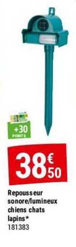 repousseur sonore/lumineux chiens chats lapins