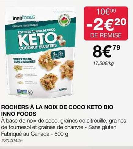 rochers à la noix de coco keto bio inno foods