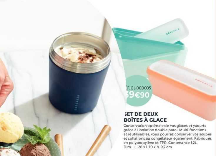 set de deux boîtes à glace