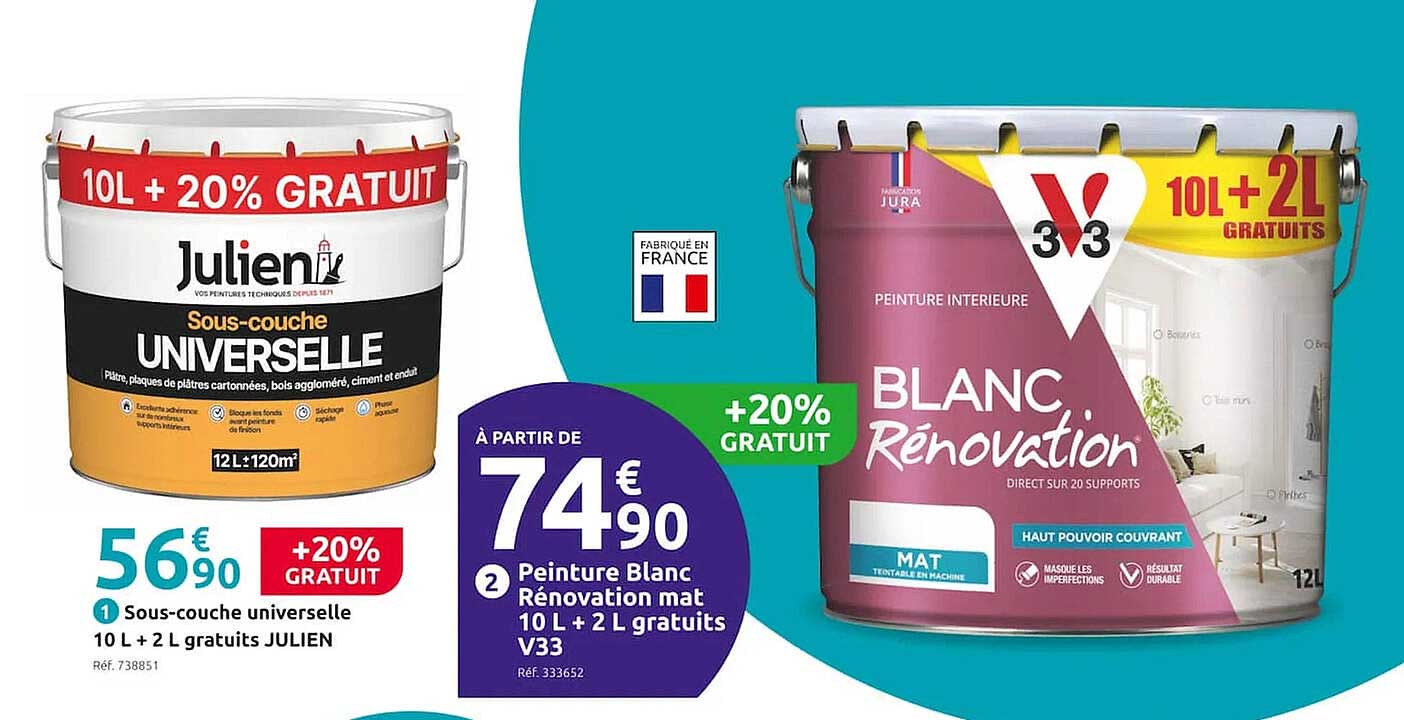 sous-couche universelle 10 l + 2 l gratuits julien