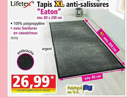 tapis xl anti-salissures "eaton" lifetex