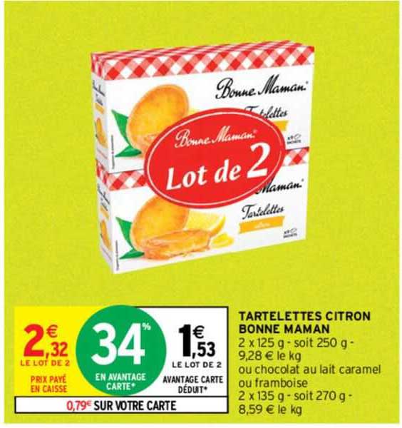 tartelettes citron bonne maman