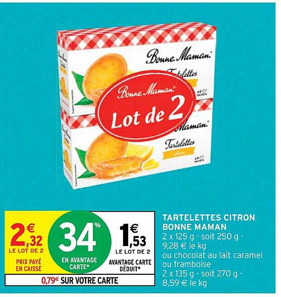 tartelettes citron bonne maman