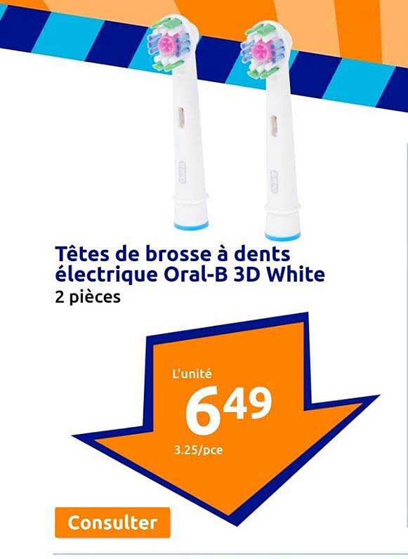 têtes de brosse à dents électrique oral-b 3d white