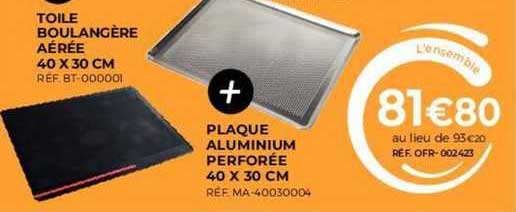 toile boulangère aérée 40 x 30 cm ou plaque aluminium perforée
