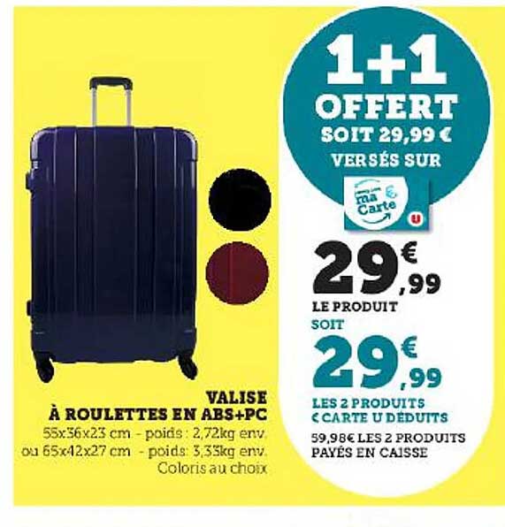 Valise à Rouelttes En Abs+pc