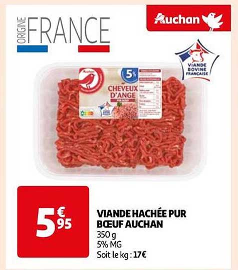 Viande Hachée Pur Boeuf Auchan