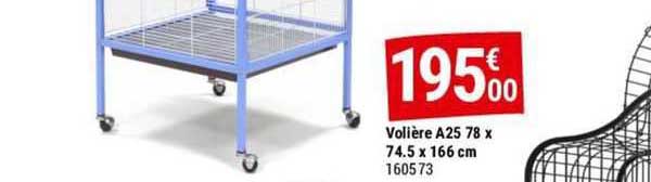 volière a25 78 x 74.5 x 166 cm