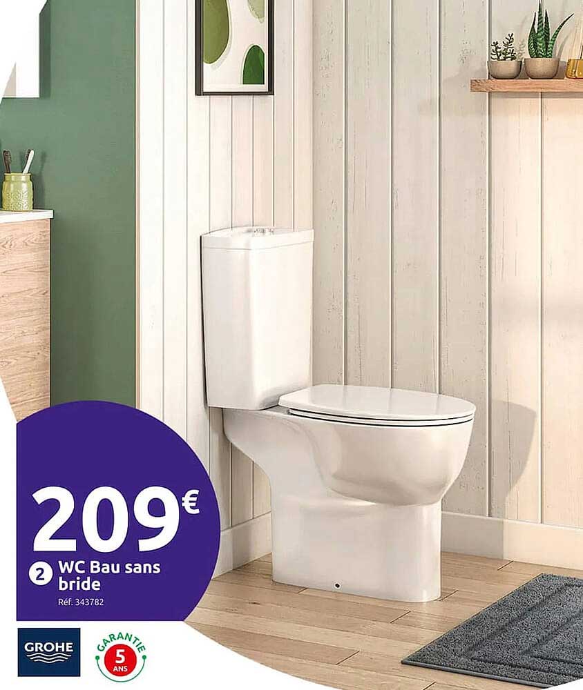 wc bau sans bride grohe