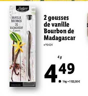 2 Gousses De Vanille Bourbon De Madagascar Deluxe
