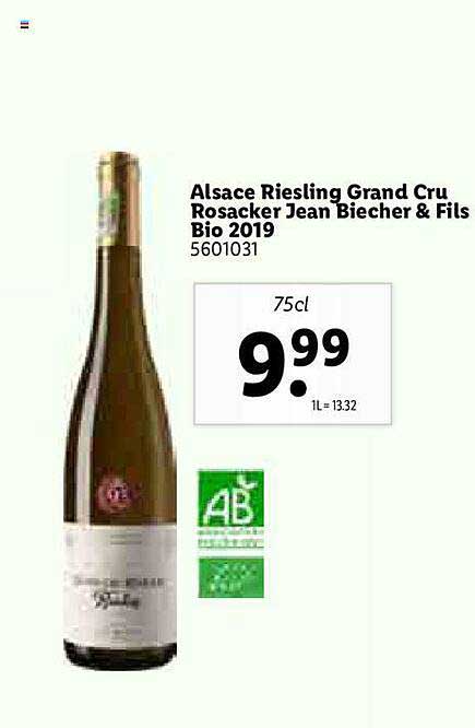 alsace riesling grand cru rosacker jean biecher & fils bio 2019